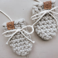 Les petits Tousi Mitaines de laine - Collection NEUTRE 6-12 mois  Les petits tousi Gris - Coconut  