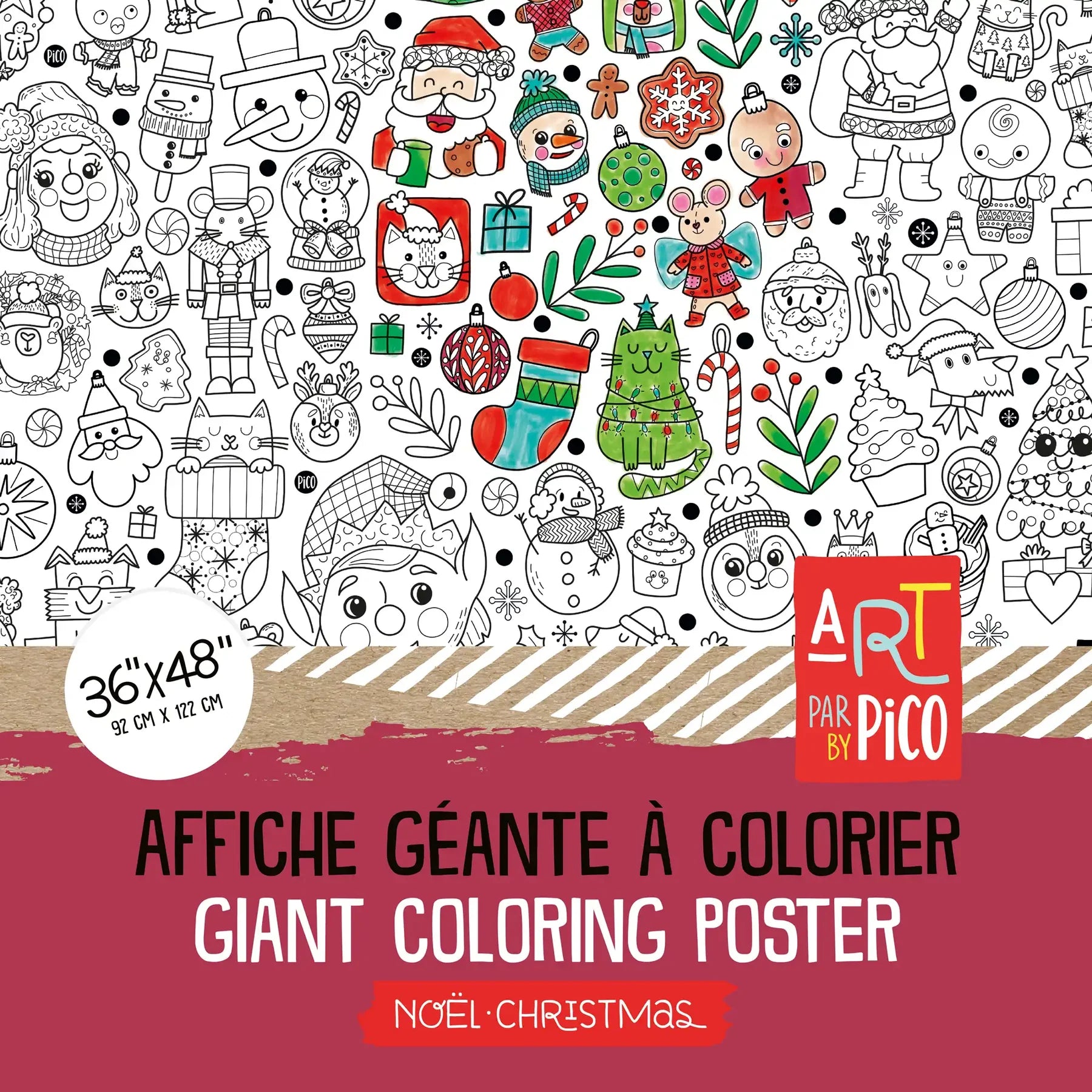 Pico Coloriage géant - Collection Noël Éducation Pico Tatouages Temporaires Noël