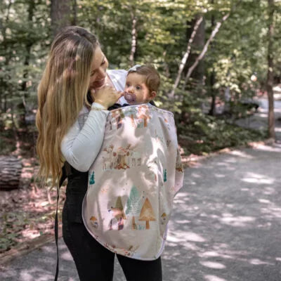 Naélie Poncho pour siège d&#39;auto Accessoires Naélie - Doux comme une maman Forêt Beige  