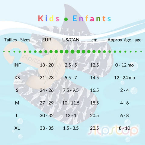 SlipStop Chaussons à semelles adhérentes Enfants L 6-8 ans (12-1) Vêtements SlipStop   