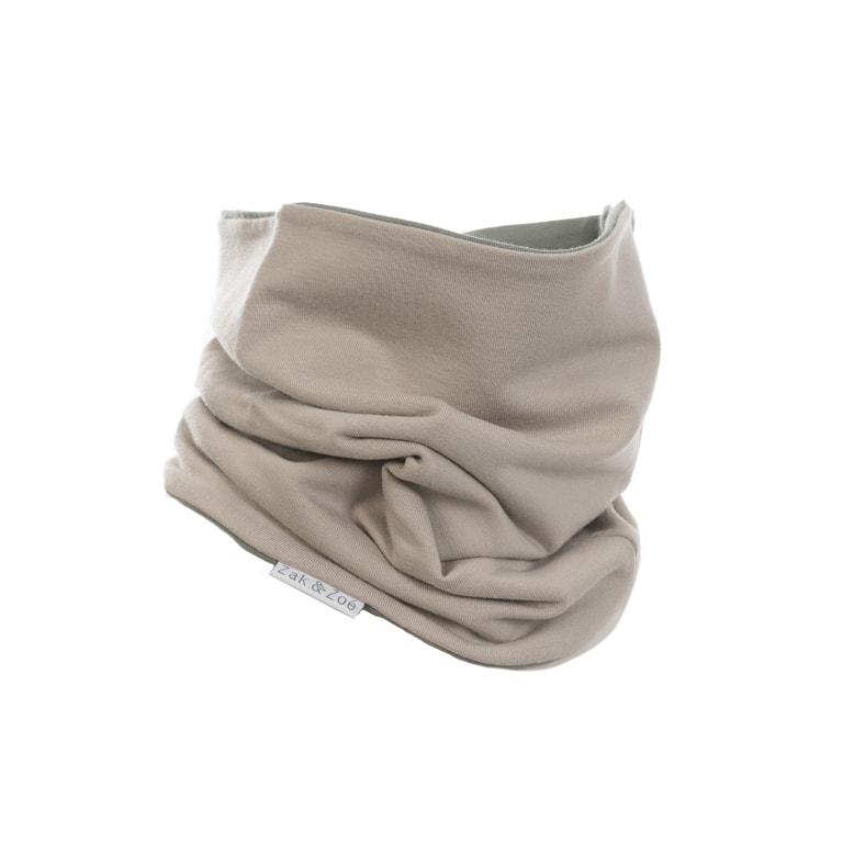 Zak & Zoé Cache-cou réversible Zak & Zoé Sauge-Beige