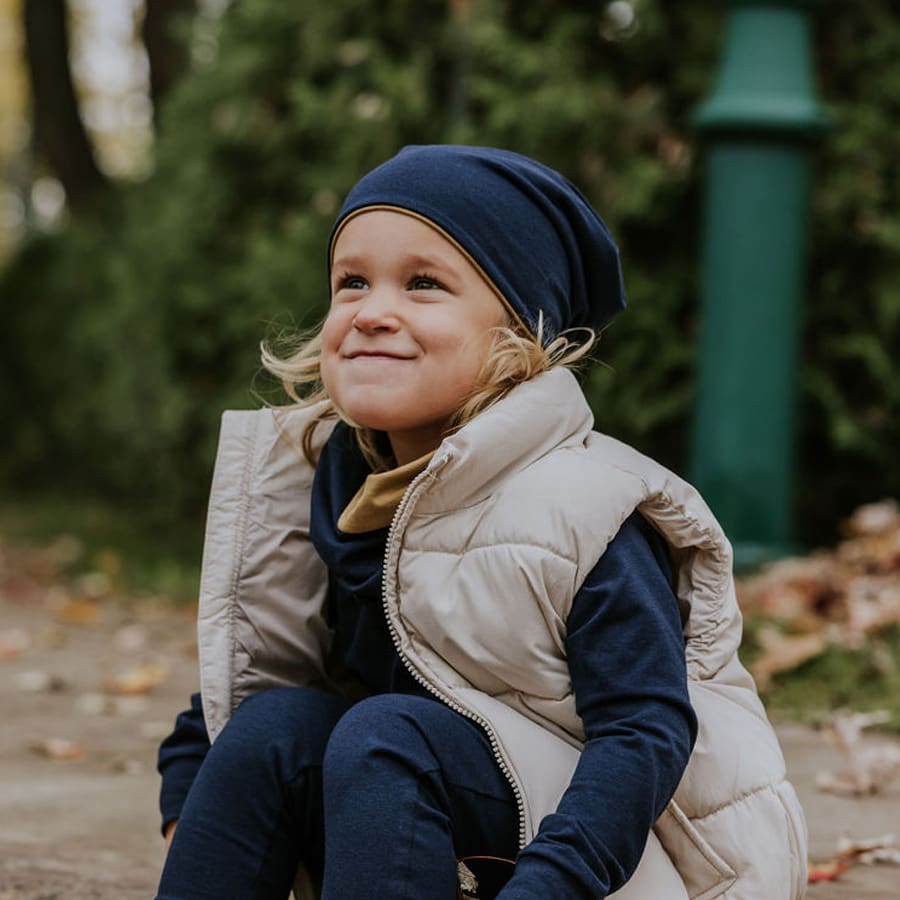 Zak & Zoé Tuque réversible Zak & Zoé Marine-Macaron 6-24 mois