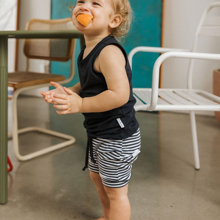 Zak & Zoé Short évolutif harem Vêtements Zak & Zoé 3-12 mois Ligné marine