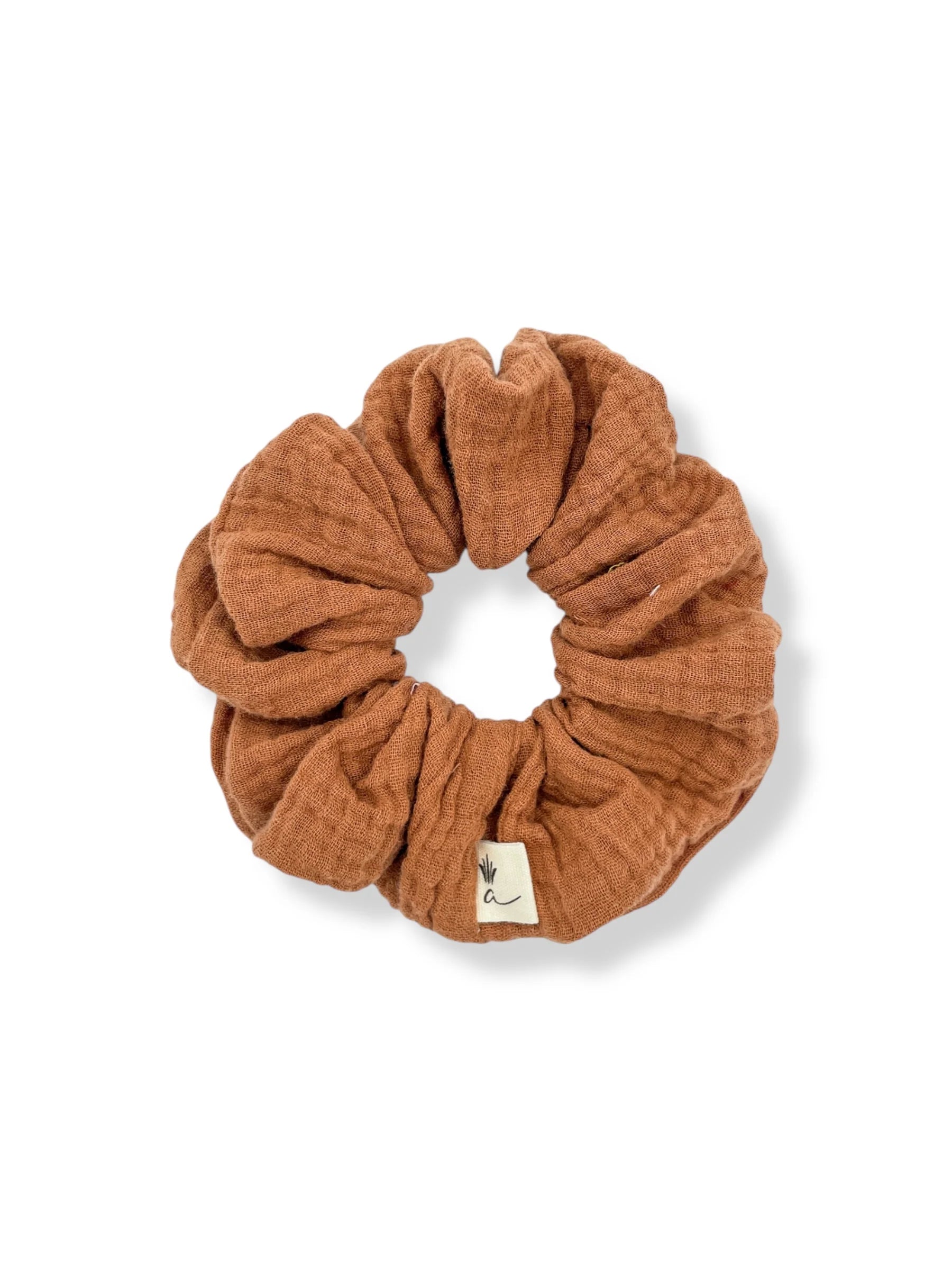 Ananas Co Chouchou en mousseline de coton bio Accessoires de cheveux Ananas Co Caramel