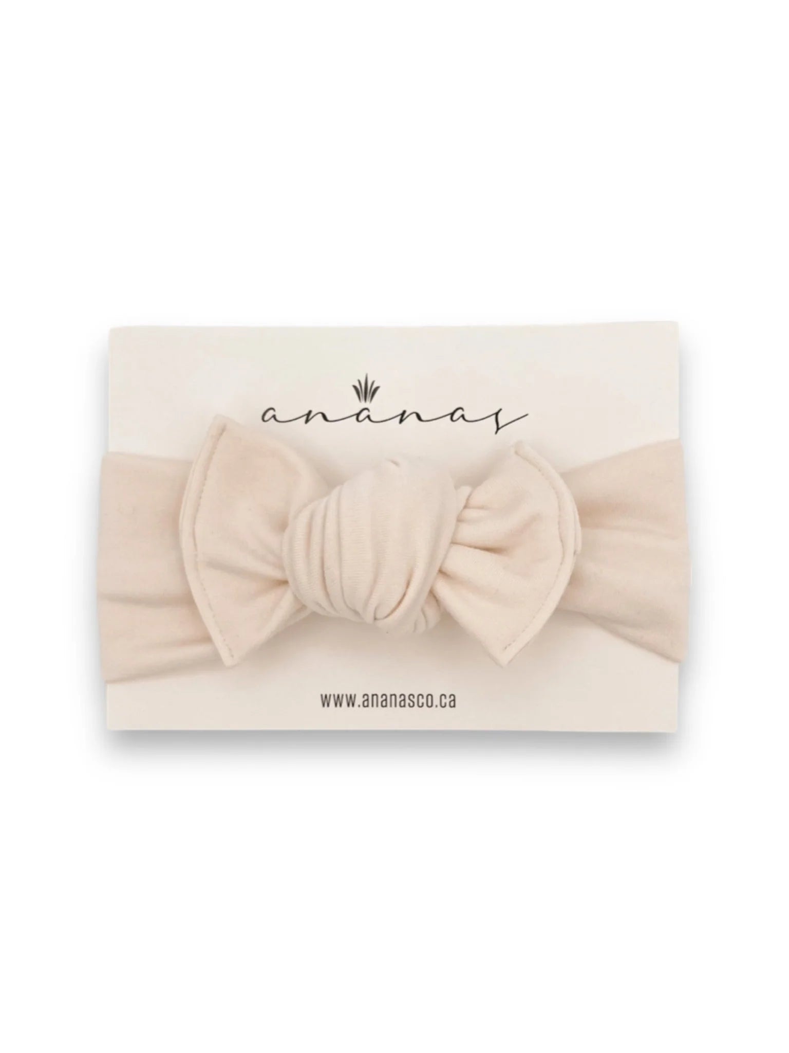 Ananas Co Bandeau boucle en bambou à nouer 3 mois à 5 ans Accessoires de cheveux Ananas Co Ivoire