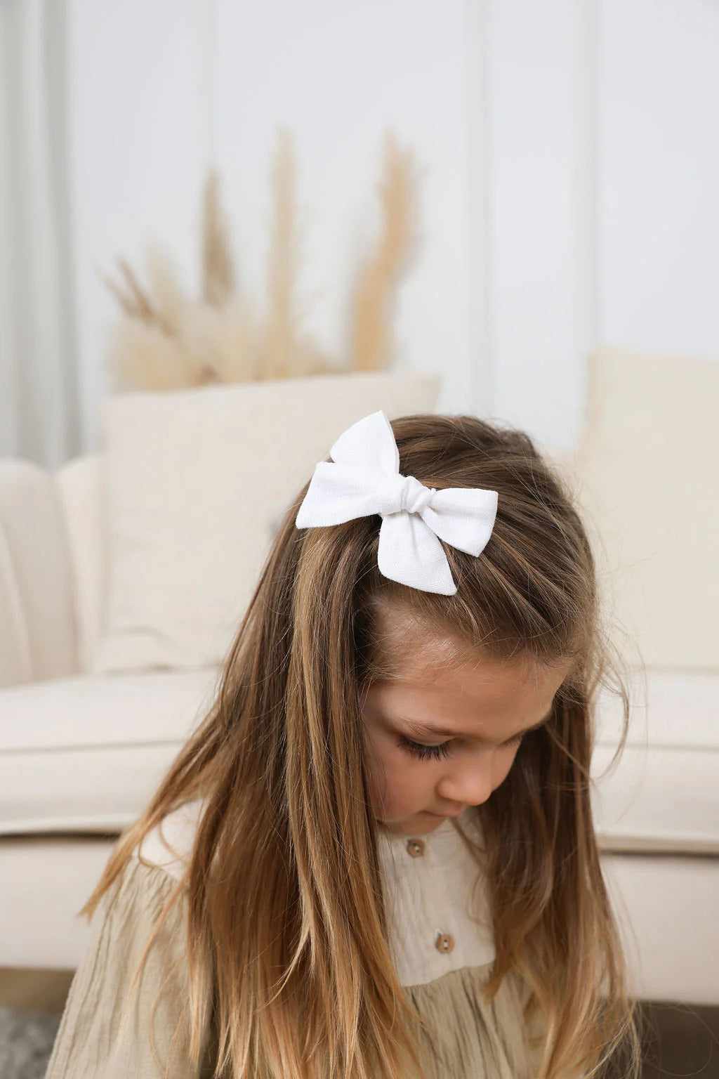 Ananas Co Boucles en lin sur pince crocodile Accessoires de cheveux Ananas Co