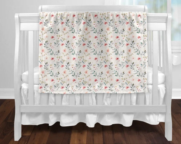 Bébé Ô Chaud Couverture de Minky Dodo Bébé Ô Chaud Douceur floral  