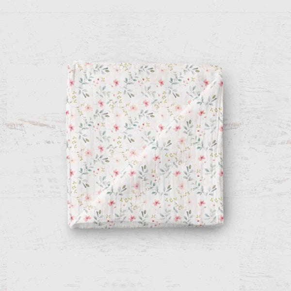 Bébé Ô Chaud Couverture en mousseline de bambou Dodo Bébé Ô Chaud Douceur floral  