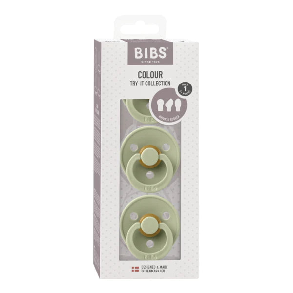 Bibs Ensemble de 3 suces à tétines différentes 0-6 mois Bibs Sage