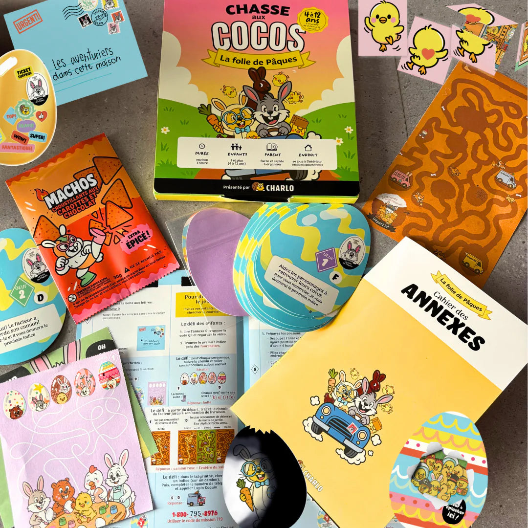 Charlojeu Ensemble Chasse aux cocos de Pâques Jouets Charlojeu