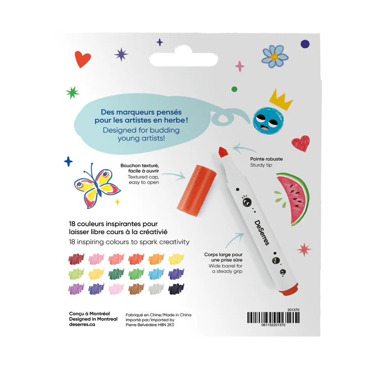 DeSerres Ensemble 18 marqueurs Éducation DeSerres