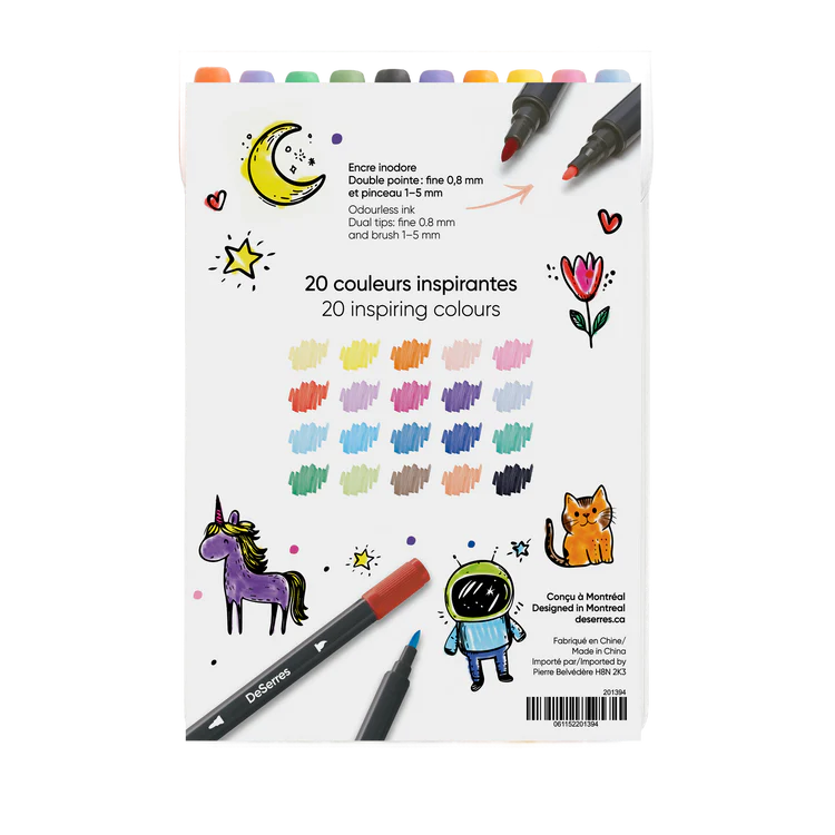 DeSerres Ensemble 10 marqueurs à double pointe Éducation DeSerres