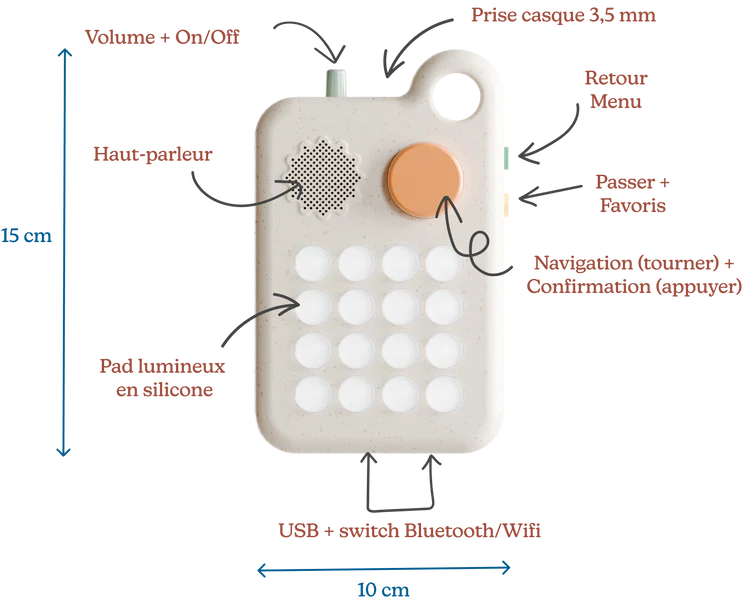 Fabli Lecteur interactif et audio sans écran pour enfants Jouets Fabli
