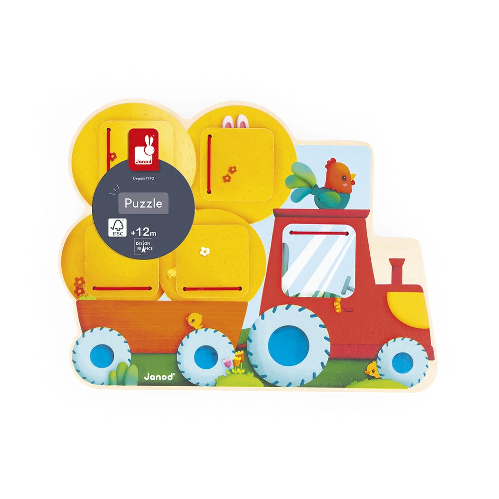 Janod Cache-Cache Tracteur Ferme Jouets Janod