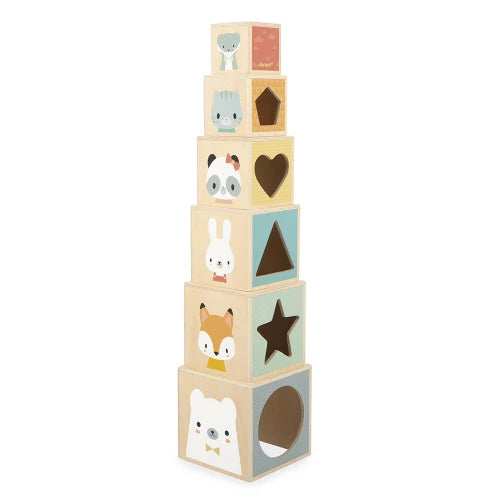 Janod Pyramide 6 cubes - Collection Pure Jouets Janod