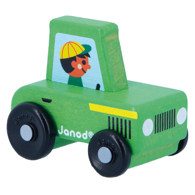 Janod Voiture Collection Cross Road Janod Tracteur vert