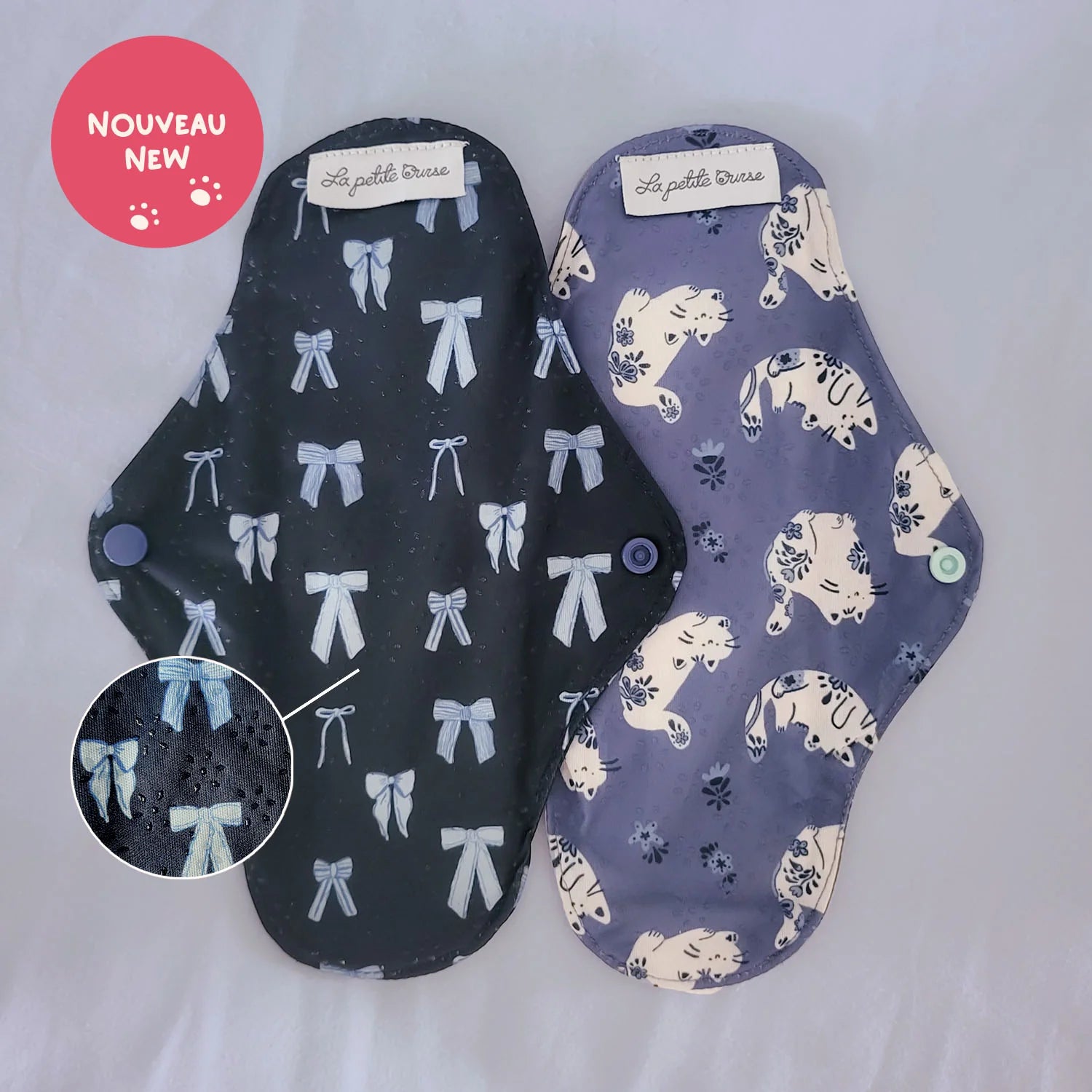 La Petite Ourse Serviettes hygiéniques régulières lavables Accessoires La Petite Ourse Porcelaine