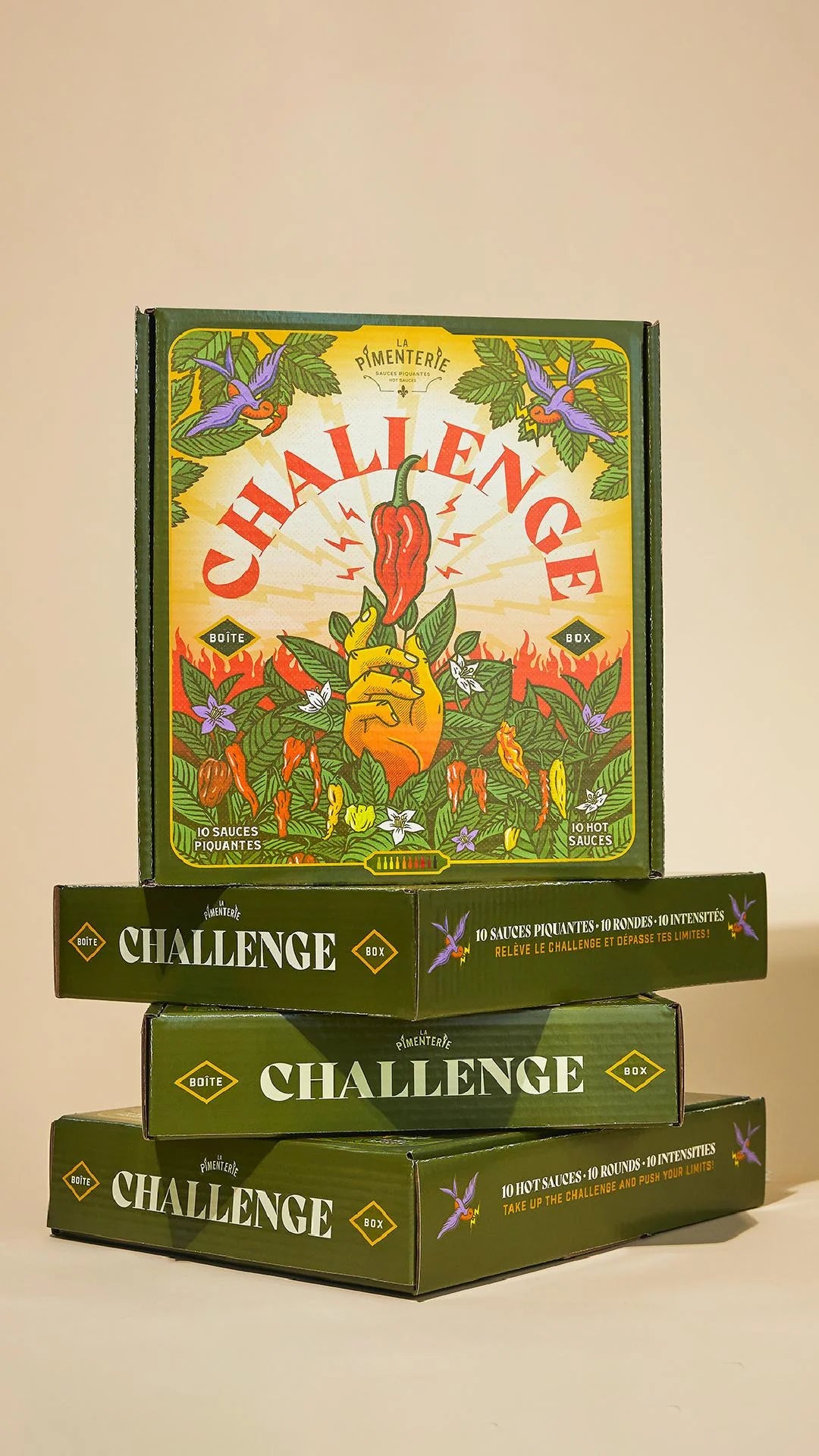 La pimenterie Boite Challenge 10 sauces piquantes Gourmandise La pimenterie