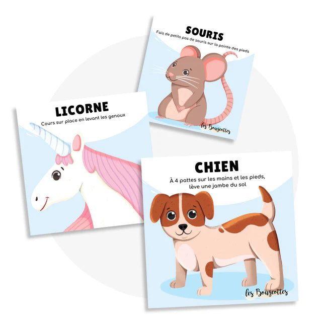 Les Bougeottes Cartes d'apprentissage - Animaux méli mélo 1 Les Bougeottes