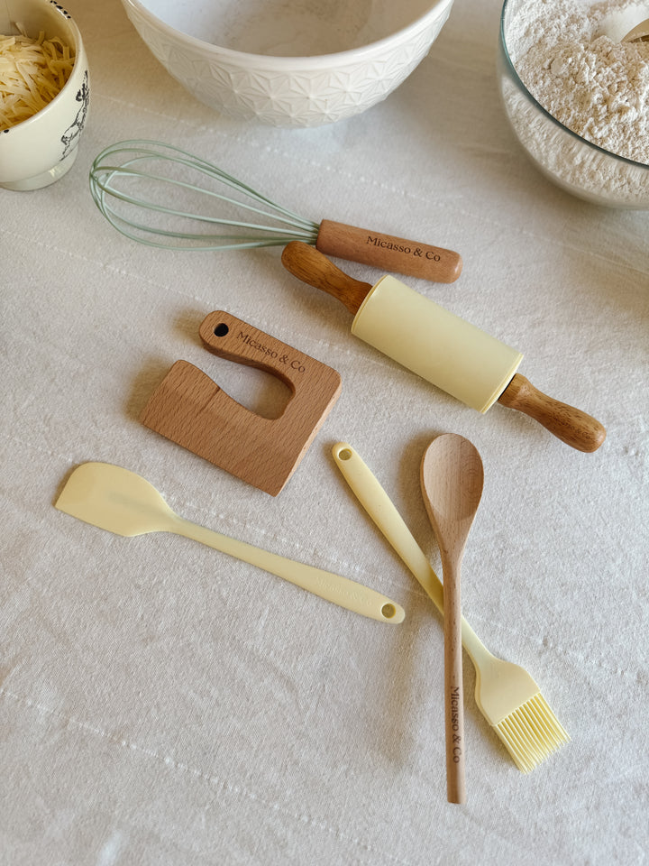 Micasso & Co Ensemble Mini-chef 7 en 1 Accessoires Micasso & Co Crème citronné