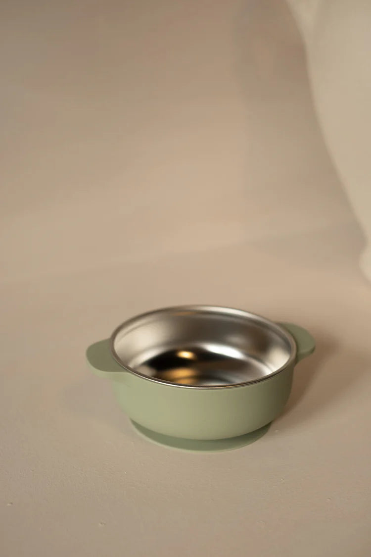 Micasso & Co Bol à ventouse en acier inoxydable et silicone alimentaire Alimentation Micasso & Co Vert tendre