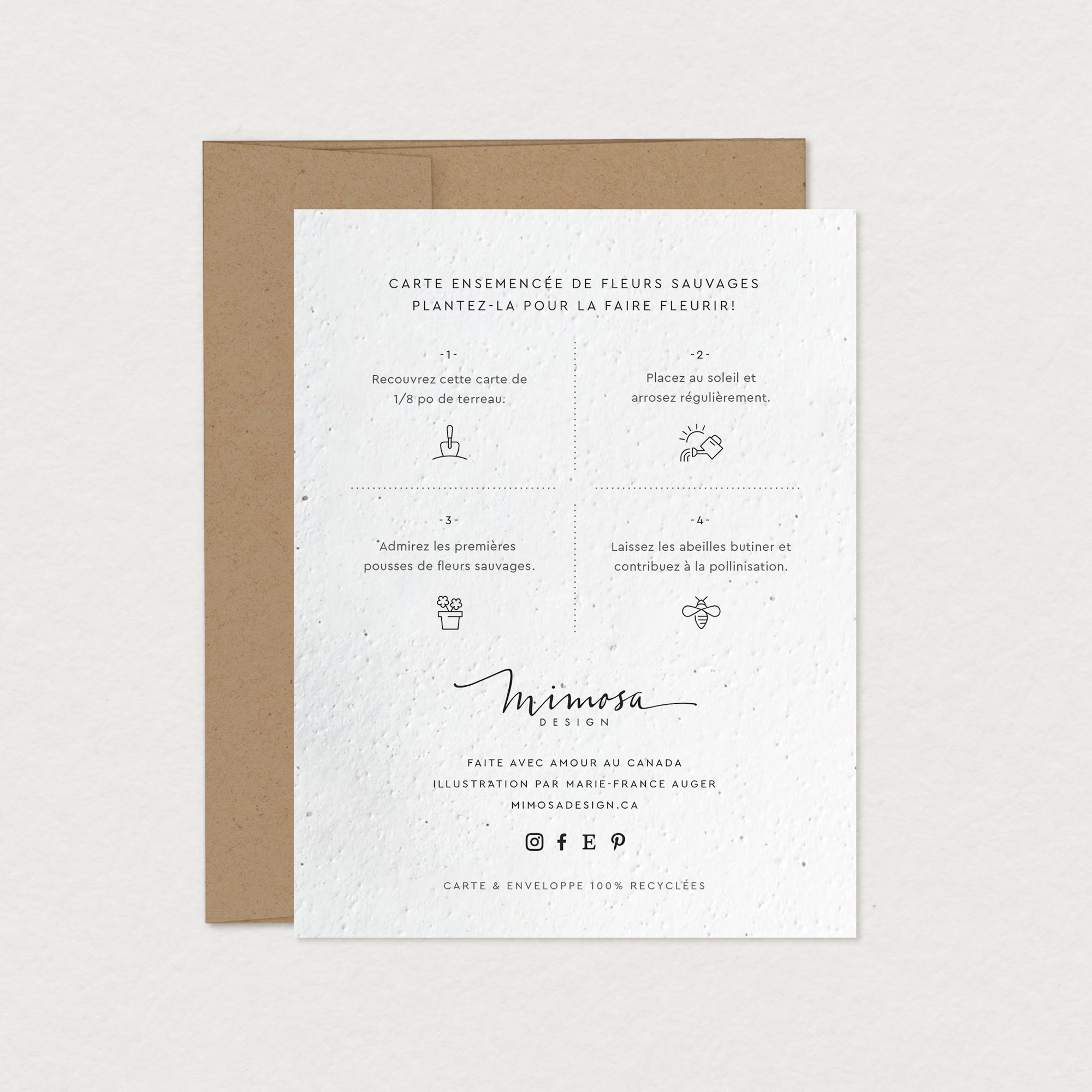 Mimosa Design Carte de souhait à planter Noël Accessoires Mimosa Design