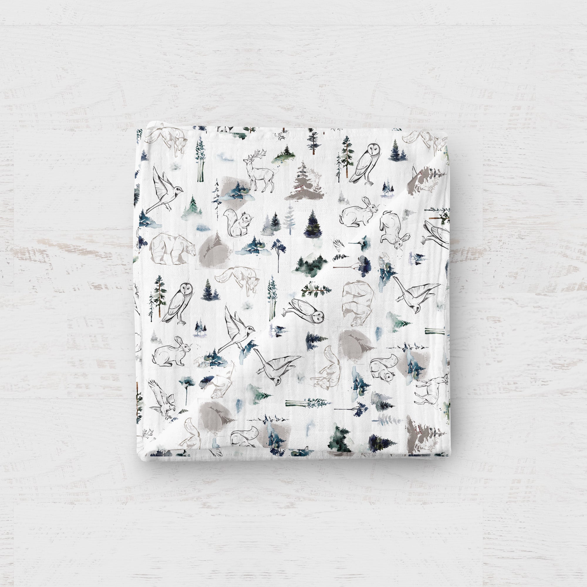 Bébé Ô Chaud Couverture en mousseline de bambou Dodo Bébé Ô Chaud Forêt mélancolique