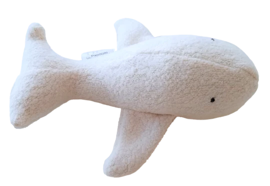 Papoum Papoum Hochet Béluga en coton biologique Papoum Papoum