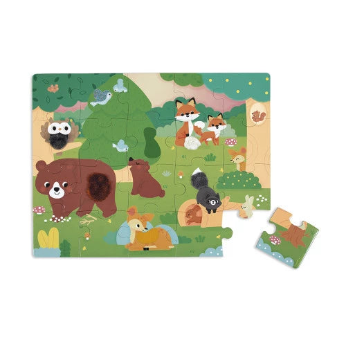 Janod Casse-tête tactile géant La forêt 20 pièces Jouets Janod