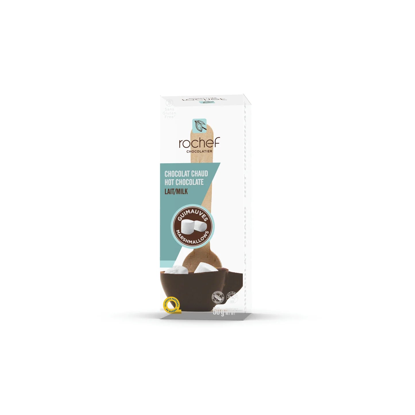 Rochef Chocolatier Cuillère de chocolat chaud au lait Gourmandise Rochef Chocolatier Guimauves