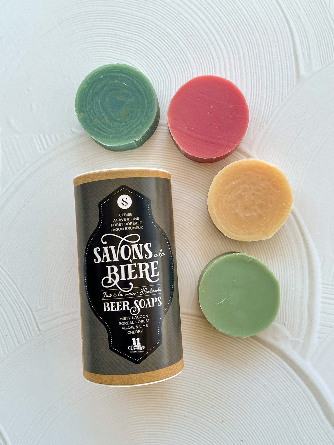 Savonnerie Saponaria Ensemble de 4 savons à la bière Soins corporels Savonnerie Saponaria
