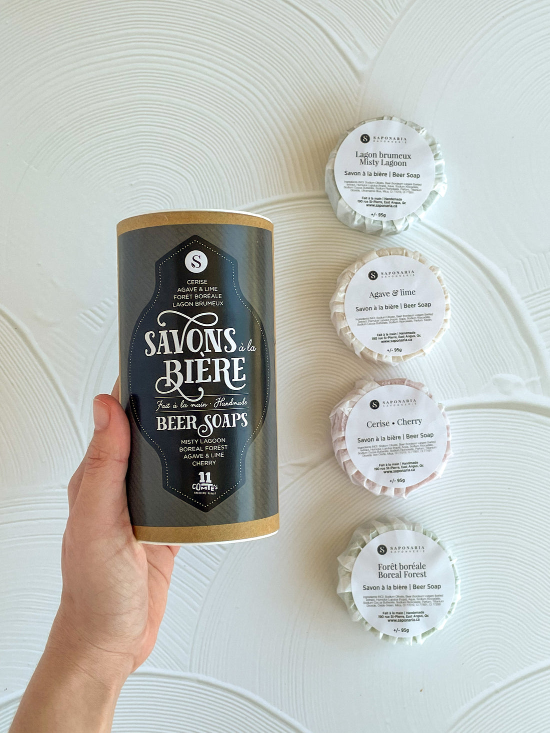 Savonnerie Saponaria Ensemble de 4 savons à la bière Soins corporels Savonnerie Saponaria