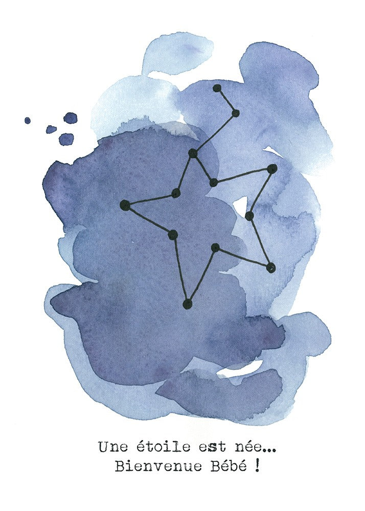 Stéphanie Renière Carte de souhait Bienvenue bébé Accessoires Stéphanie Renière Stella