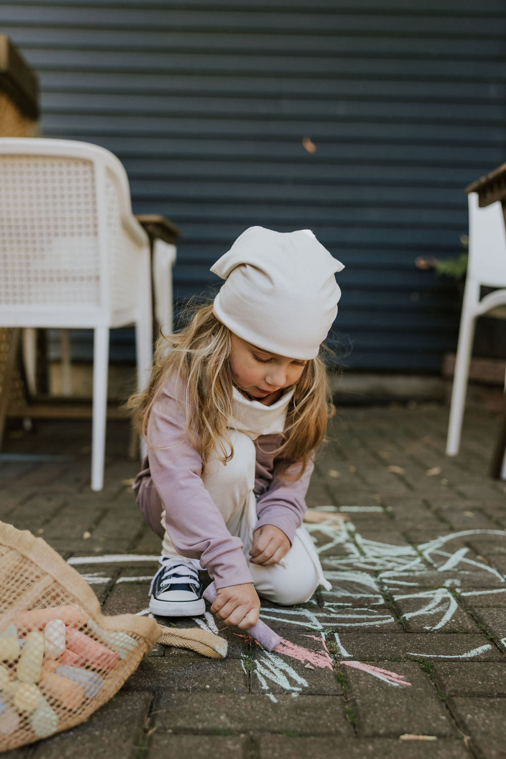 Zak & Zoé Tuque réversible Zak & Zoé Rose-Gris 6-24 mois