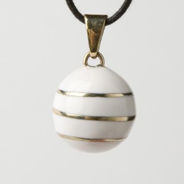 Bola Collier pour future maman Maternité Bola Blanc avec spirale argent  