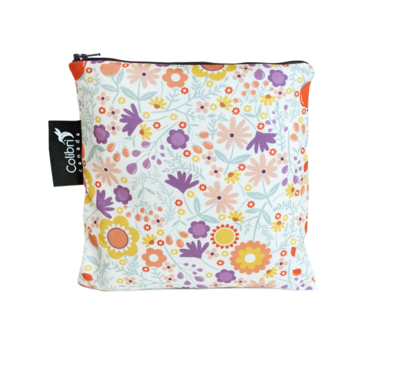 Colibri Sac réutilisable à collation grand format Alimentation Colibri Wild flowers  