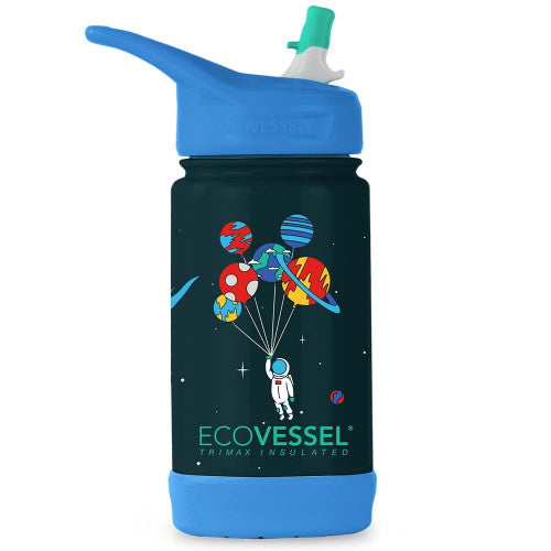 Ecovessel Gourde à paille isolée 12 oz Alimentation Ecovessel Outerspace  