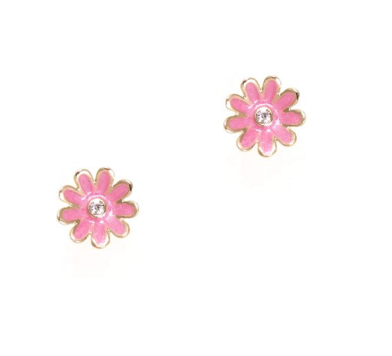 Girl nation Boucles d'oreilles Accessoires Girl nation Fleur rose et perle  