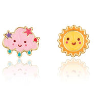 Girl nation Boucles d'oreilles Accessoires Girl nation Nuage rose et soleil  