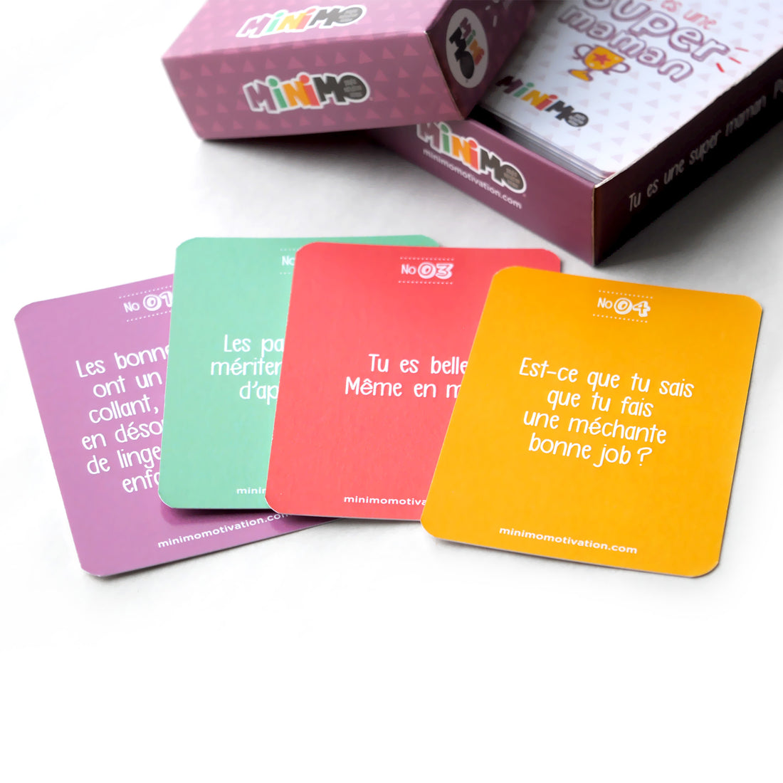 Minimo 52 cartes réconfort pour super maman Éducation Minimo Playful Motivation Ludique   