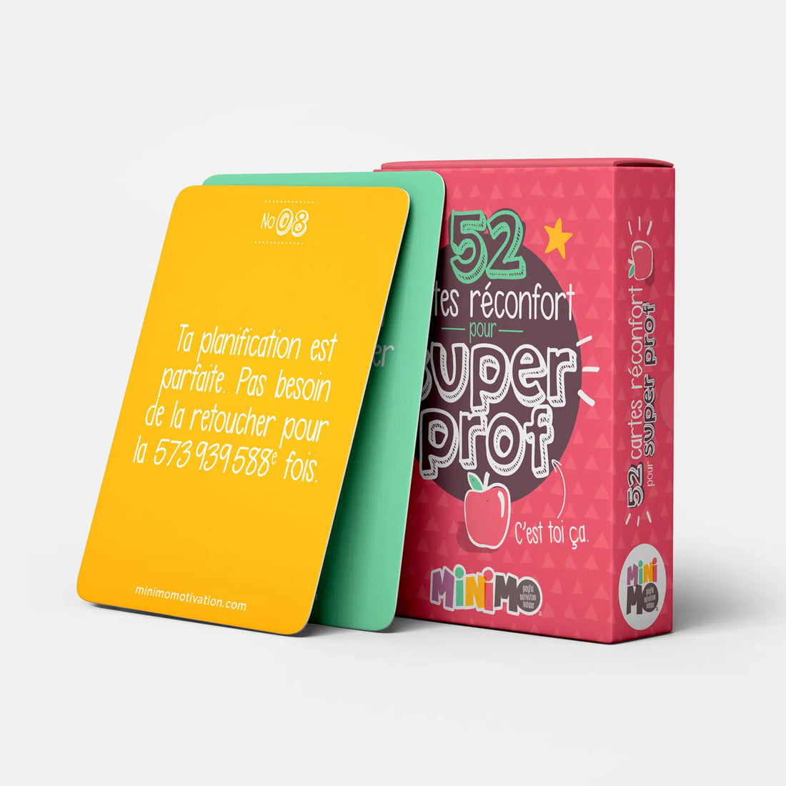 Minimo 52 cartes réconfort pour super prof Éducation Minimo Playful Motivation Ludique   