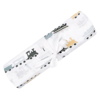 Perlimpinpin Doudou en mousseline de coton Dodo Perlimpinpin Trains  