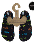 SlipStop Chaussons à semelles adhérentes Enfants XS 12-24 mois (5.5-7) Vêtements SlipStop Neon sharks