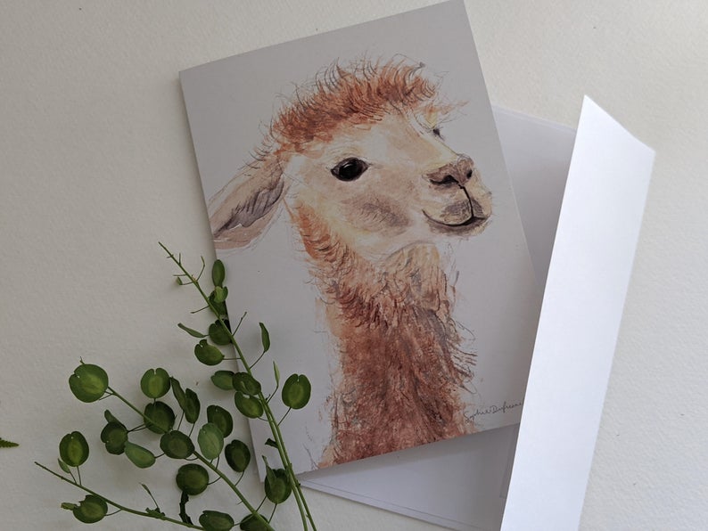 Sophie Dufresne Guindon Carte de souhait Accessoires Sophie Guindon Lama  