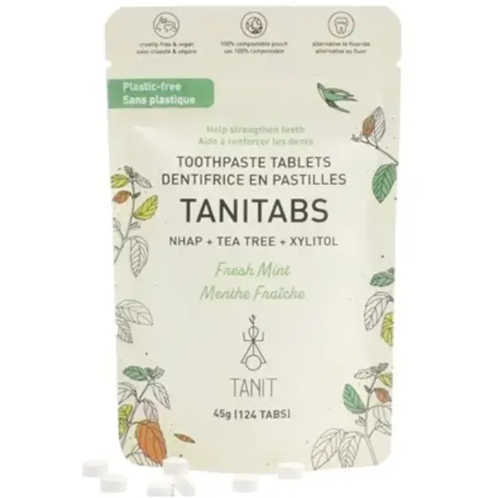 Tanit Dentifrice en pastilles à croquer Soins corporels Tanit Sachet de 124 pastilles - Menthe