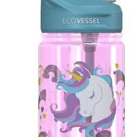 Ecovessel 12oz Straw Splash Water Bottle