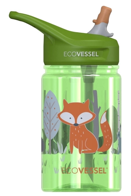 Ecovessel Gourde Splash à paille 12 oz Alimentation Ecovessel Renard  