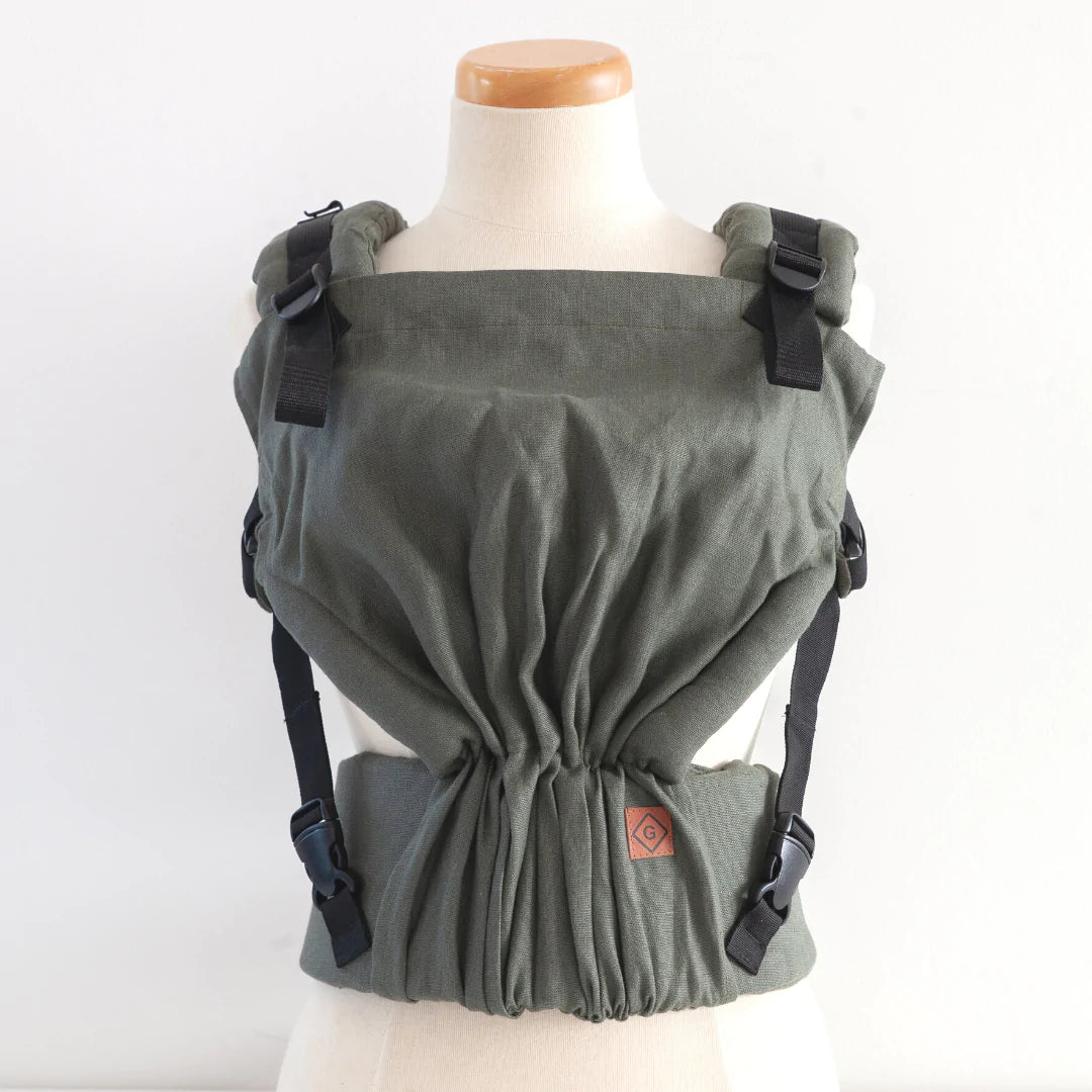 Gustine Porte-bébé Préformé Évolutif 8 à 45 lbs en Lin Portage Gustine baby carrier Abondance  