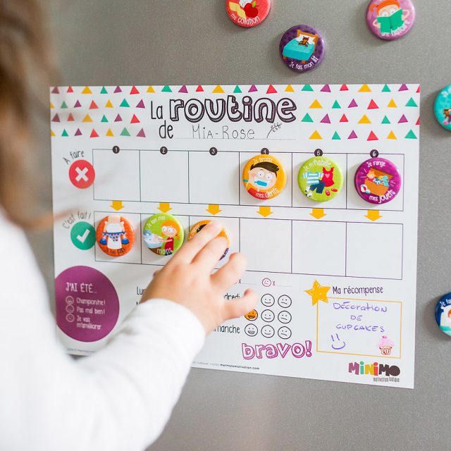 Minimo Tableau Ma routine quotidienne Éducation Minimo Playful Motivation Ludique   